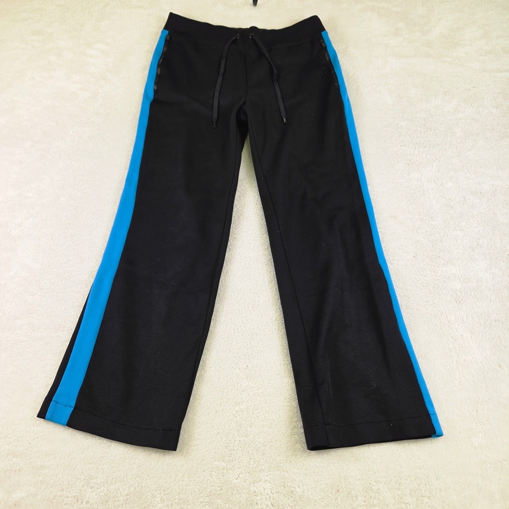Lauren Active Ralph Lauren Mens XS Blk Blu Side Stripe Sweatpants Zipper Pocket